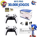 Vídeo Game Stick M15 Pro 4k 64gb Hdmi Com 2 Controles Se Fio +20mil Jogos