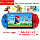 Videogame Portatil Tela 5.8" /4.8" +10000 Jogos Retro 16GB, Console de Mão Memoria Expansivel